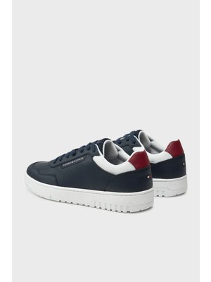 Tommy Hilfiger Logolu Deri Karışımlı Sneaker Ayakkabı Erkek Ayakkabı FM0FM05369 Dw5