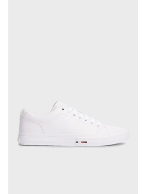 Tommy Hilfiger Logolu Deri Sneaker Ayakkabı Erkek Ayakkabı FM0FM05312 Ybs