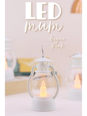 ByKurt LED Mum Mini Kamp Tipi 3 Adet Pil Dahil Dumansız Alev Ledli  Dekor Işığı Beyaz PT430