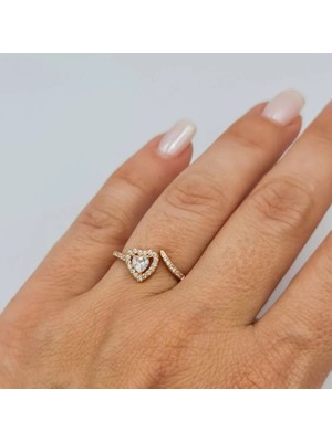 Rose Gold Kalpli Ayarlanabilir Ciddi Ilişki Yüzüğü