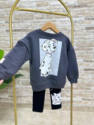 Cg Kids 101 Dalmaçya Figürlü Fitilli Tayt Kız Çocuk Eşofman Takı