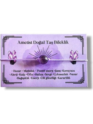 Ametist Doğal Taş Bileklik