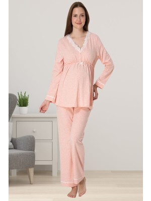 Effortt Somon Hamile Lohusa Pijama Takımı