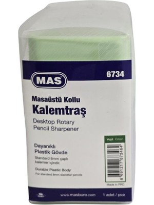 Mas 6734 Masaüstü Kollu Kalemtraş - Yeşil