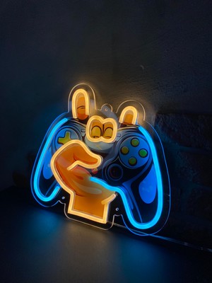 Neonite 'oyun Konsolu' Işıklı ve Uv'li Neon LED Dekoratif Duvar Tabelası(30x27cm)