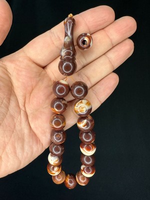 Anemore Collection Efe Boy Maskot Şak Şak Tesbih Akrilik Kahverengi Büyük Boy T-719