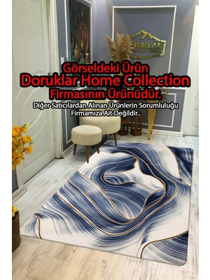 Doruklar Home Collection Kaymaz Taban Yıkanabilir Dijital Baskı Dekoratif Modern Desenli Lu x  Serisi Dot Taban Halı L02