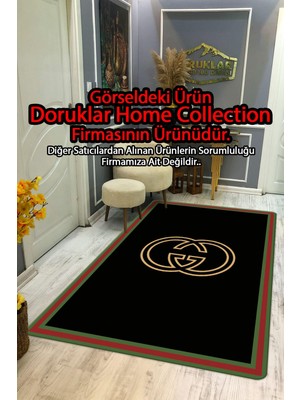 Doruklar Home Collection Kaymaz Taban Yıkanabilir Dijital Baskı Dekoratif Modern Desenli Lu x  Serisi Dot Taban Halı L13