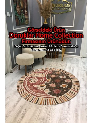 Doruklar Home Collection Kaymaz Taban Yıkanabilir Dijital Baskı Dekoratif Modern Desenli Lux Serisi Dot Taban Halı L15