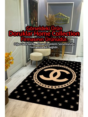 Doruklar Home Collection Kaymaz Taban Yıkanabilir Dijital Baskı Dekoratif Modern Desenli Lu x  Serisi Dot Taban Halı L10