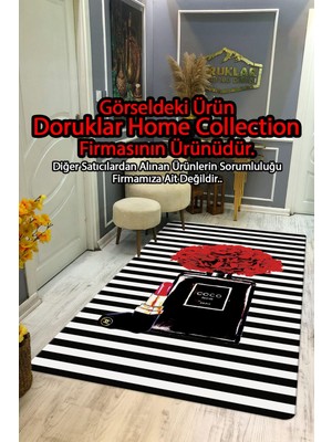 Doruklar Home Collection Kaymaz Taban Yıkanabilir Dijital Baskı Dekoratif Modern Desenli Lux Serisi Dot Taban Halı L07