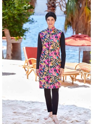 REMSA Tam Kapalı Tesettür Mayo 9268 Castel Siyah