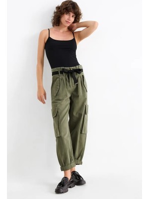 vera is love Yüksek Bel Kargo Pantolon
