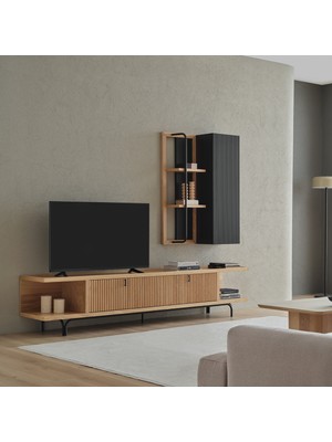 Enza Home Austin Midi Tv Ünitesi, 250X45 cm - Açık Meşe