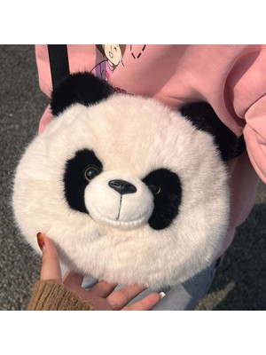 Grace1 Yaratıcı Sahte Vizon Panda Crossbody Çanta Omuz Sırt Çantaları (Yurt Dışından)