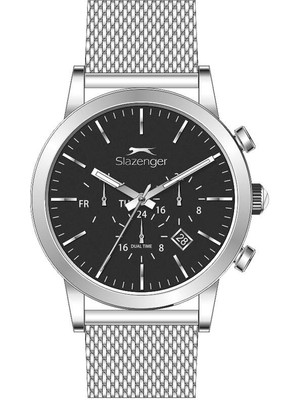 Slazenger SL.09.2460.2.02 Quartz Çelik Hasır Gri 45 mm Erkek Kol Saati
