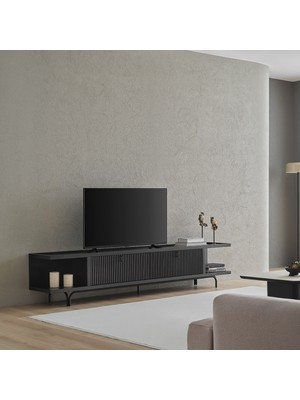 Enza Home Austin Tv Sehpası, 250X52,6 cm - Koyu Meşe