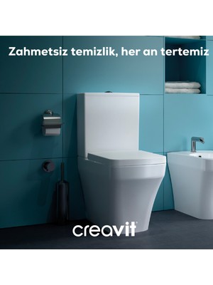 Creavit Tuvalet Fırçalığı Mat Siyah