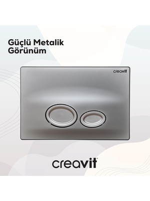 Creavit Drop Mat Gri Boyalı Kumanda Paneli