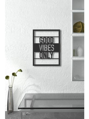 Good Vibes Only Ahşap Dekor Duvar Yazısı