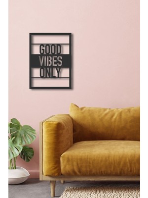 Good Vibes Only Ahşap Dekor Duvar Yazısı