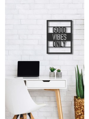 Good Vibes Only Ahşap Dekor Duvar Yazısı