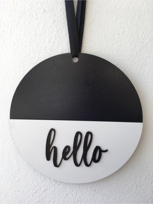 Hello Yazılı Kapı Süsü