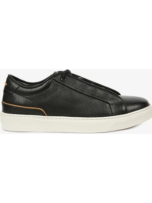 Greyder 17420 Erkek Siyah  Deri Sneaker Ayakkabı