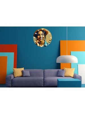 Ti Play Bir Gülüş 30 x 30 cm  Akrilik Dekoratif Modern Duvar Saati
