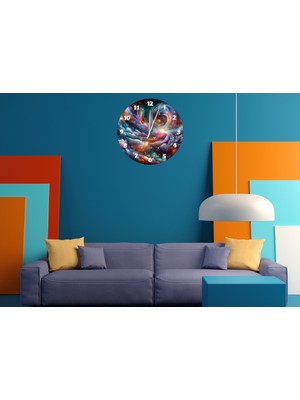 Ti Play Evrende Fırtına 30 x 30 cm  Akrilik Dekoratif Modern Duvar Saati