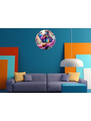 Ti Play Doğal Renkler 30 x 30 cm  Akrilik Dekoratif Modern Duvar Saati