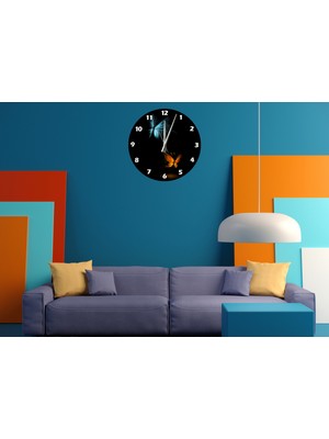 Ti Play Kelebekler 30 x 30 cm  Akrilik Dekoratif Modern Duvar Saati