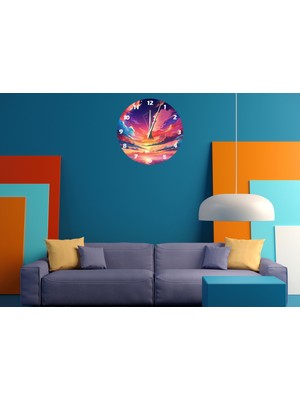 Ti Play Gökyüzü 30 x 30 cm  Akrilik Dekoratif Modern Duvar Saati