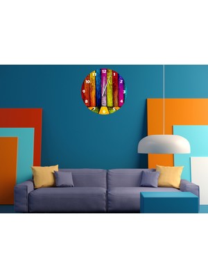 Ti Play Masif ve Doğal 30 x 30 cm  Akrilik Dekoratif Modern Duvar Saati