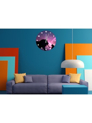Ti Play Aslan ve Kız 30 x 30 cm  Akrilik Dekoratif Modern Duvar Saati