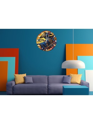 Ti Play Kılıç ve Samuray 30 x 30 cm  Akrilik Dekoratif Modern Duvar Saati