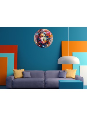 Ti Play Renkler ve Güzellik 30 x 30 cm  Akrilik Dekoratif Modern Duvar Saati