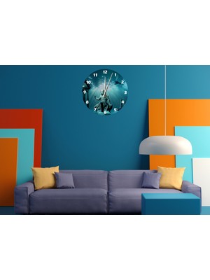 Ti Play Antik Deniz Şehri 30 x 30 cm  Akrilik Dekoratif Modern Duvar Saati