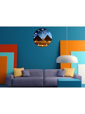 Ti Play Gizemli Piramitler 30 x 30 cm  Akrilik Dekoratif Modern Duvar Saati