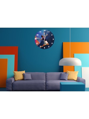 Ti Play Tenis Oynayalım 30 x 30 cm  Akrilik Dekoratif Modern Duvar Saati