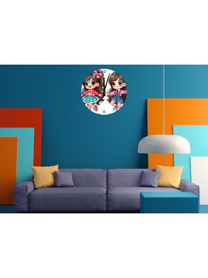 Ti Play Çılgın Prensesler 30 x 30 cm  Akrilik Dekoratif Modern Duvar Saati