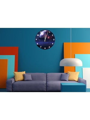 Ti Play Uzaylı Gezegen 30 x 30 cm  Akrilik Dekoratif Modern Duvar Saati