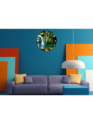 Ti Play Akarsu 30 x 30 cm  Akrilik Dekoratif Modern Duvar Saati