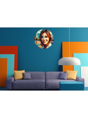 Ti Play Gülenyüz 30 x 30 cm  Akrilik Dekoratif Modern Duvar Saati