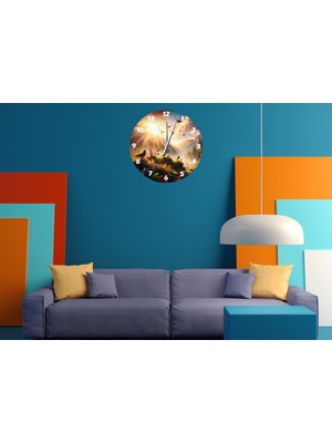 Ti Play Kuş Cenneti 30 x 30 cm  Akrilik Dekoratif Modern Duvar Saati