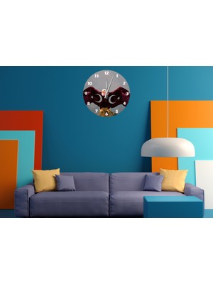 Ti Play Kartal ve Vatan 30 x 30 cm  Akrilik Dekoratif Modern Duvar Saati