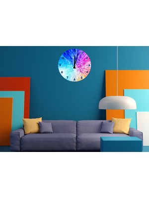 Ti Play Renk Çemberi  30 x 30 cm  Akrilik Dekoratif Modern Duvar Saati