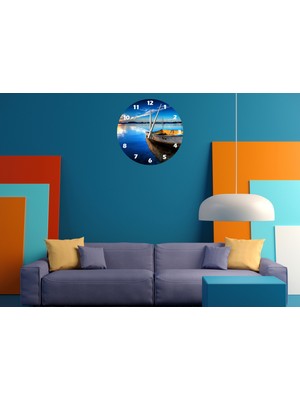 Ti Play Sandal ve Ufuk 30 x 30 cm  Akrilik Dekoratif Modern Duvar Saati