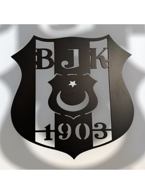 Home DGRK Beşiktaş Bjk 1903 Duvar Dekoru Tablosu Siyah Ahşap Lazer Mdf