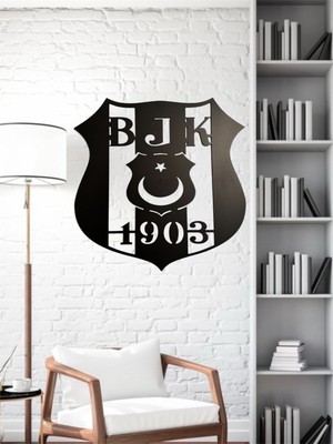 Home DGRK Beşiktaş Bjk 1903 Duvar Dekoru Tablosu Siyah Ahşap Lazer Mdf